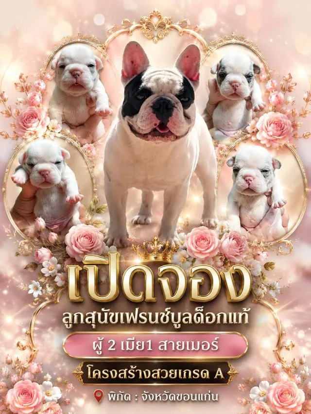 ลูกสุนัขสายเลือดเยี่ยม french bulldog